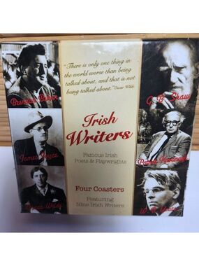 Coasters Famous Irish Writers Set Of 4 Quality Coasters New Sealed